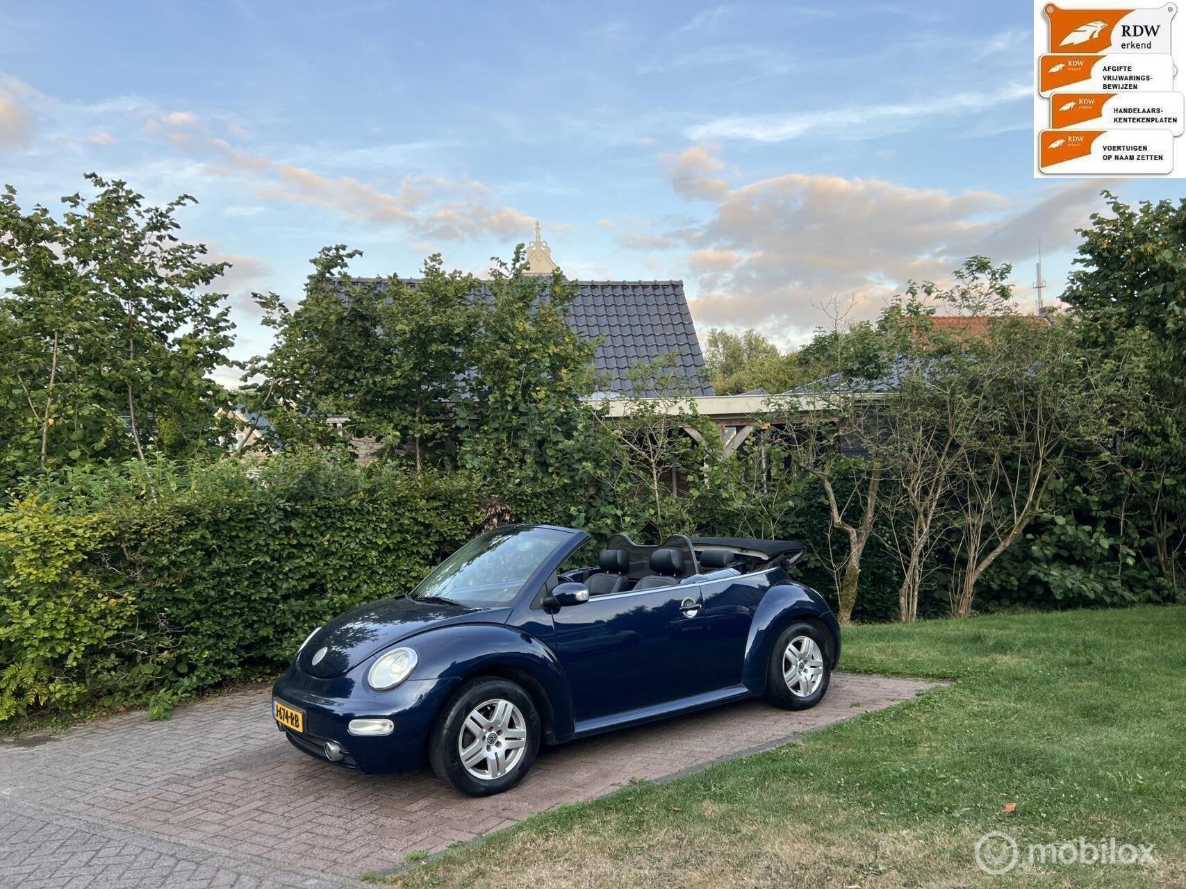 Nette sportieve VW New Beetle Cabriolet 1.6 Highline nwe apk, Auto's, Gebruikt, Beetle (Kever), 4 cilinders, Cabriolet