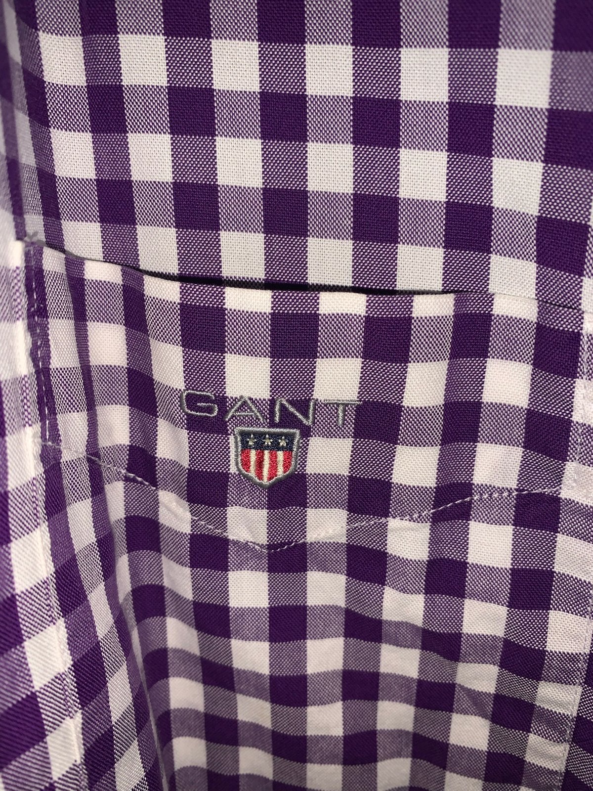 GANT Heren Overhemd Paars Geruit 3XL Regular Fit, Ophalen of Verzenden, Zo goed als nieuw, Paars, Overige halswijdtes