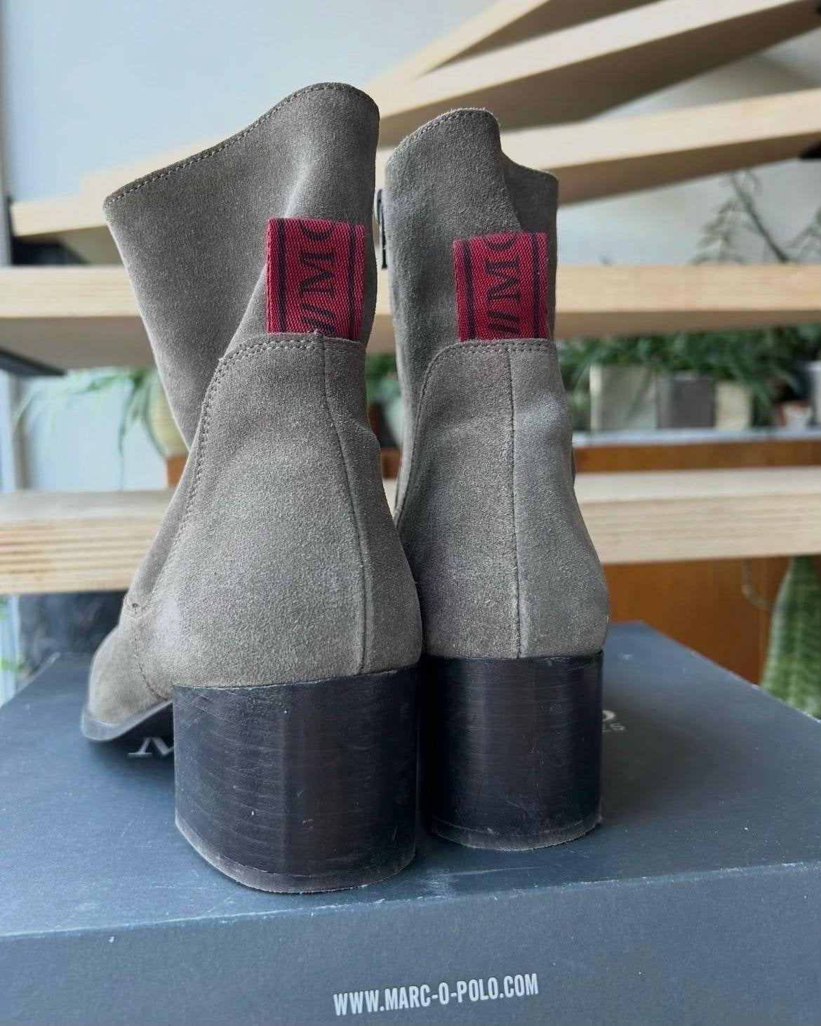 Stijlvolle Marc O'Polo suède enkellaarzen maat 39 Nieuw, Ophalen, Beige, Lage of Enkellaarzen, Nieuw