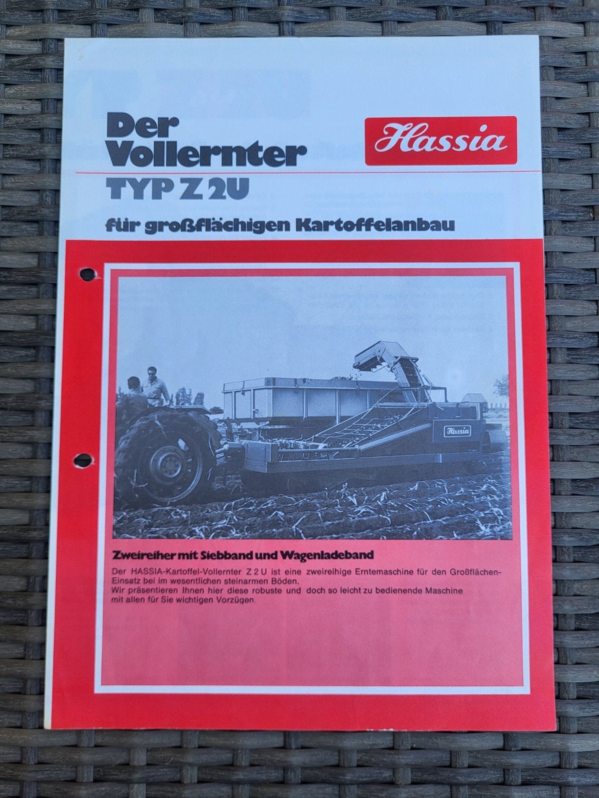 tractor folder Hassia Z2U kartoffel Volernter, Ophalen of Verzenden, Zo goed als nieuw