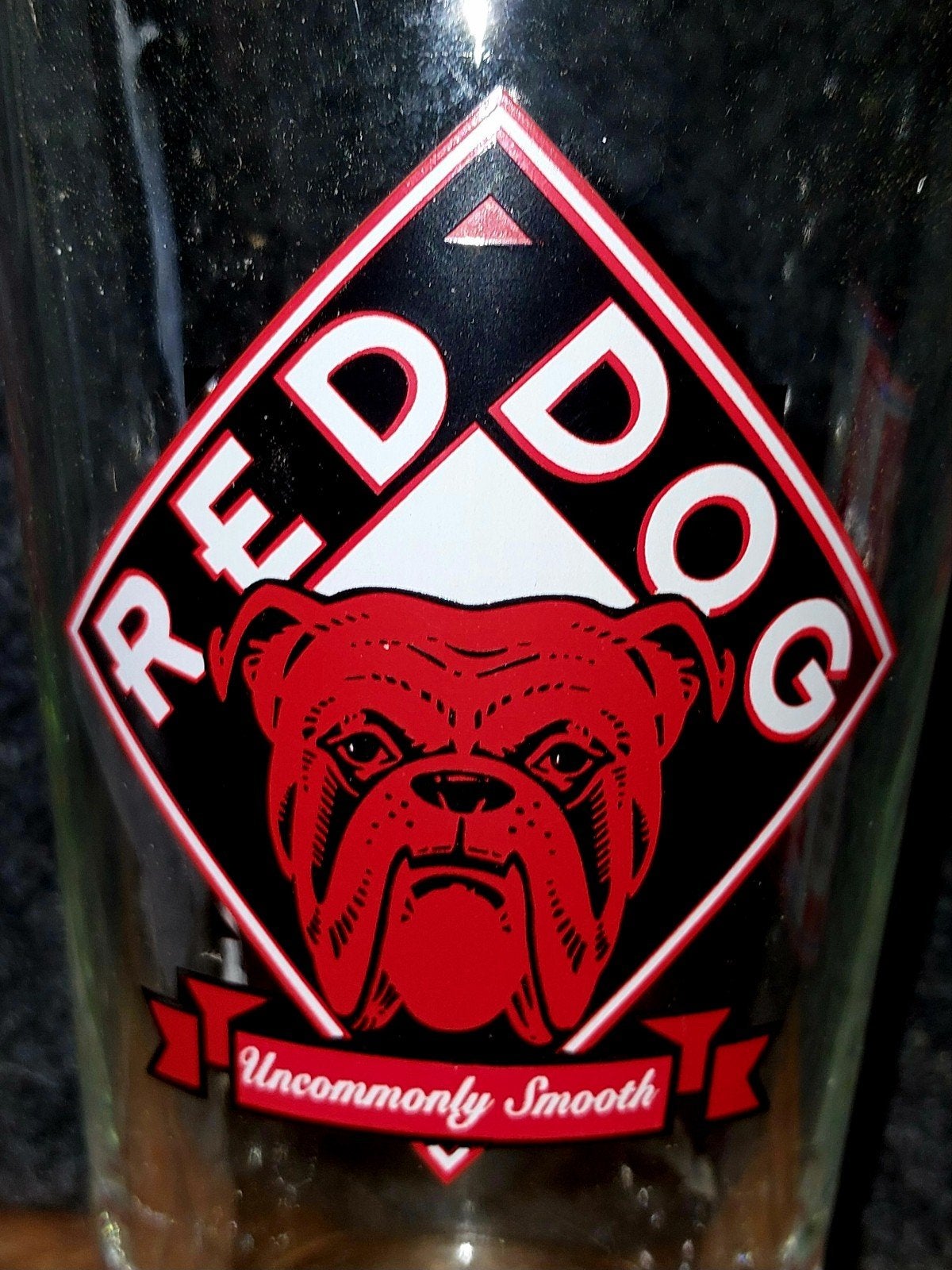 Red Dog bierglas met bijbehorende fles, Ophalen of Verzenden, Gebruikt