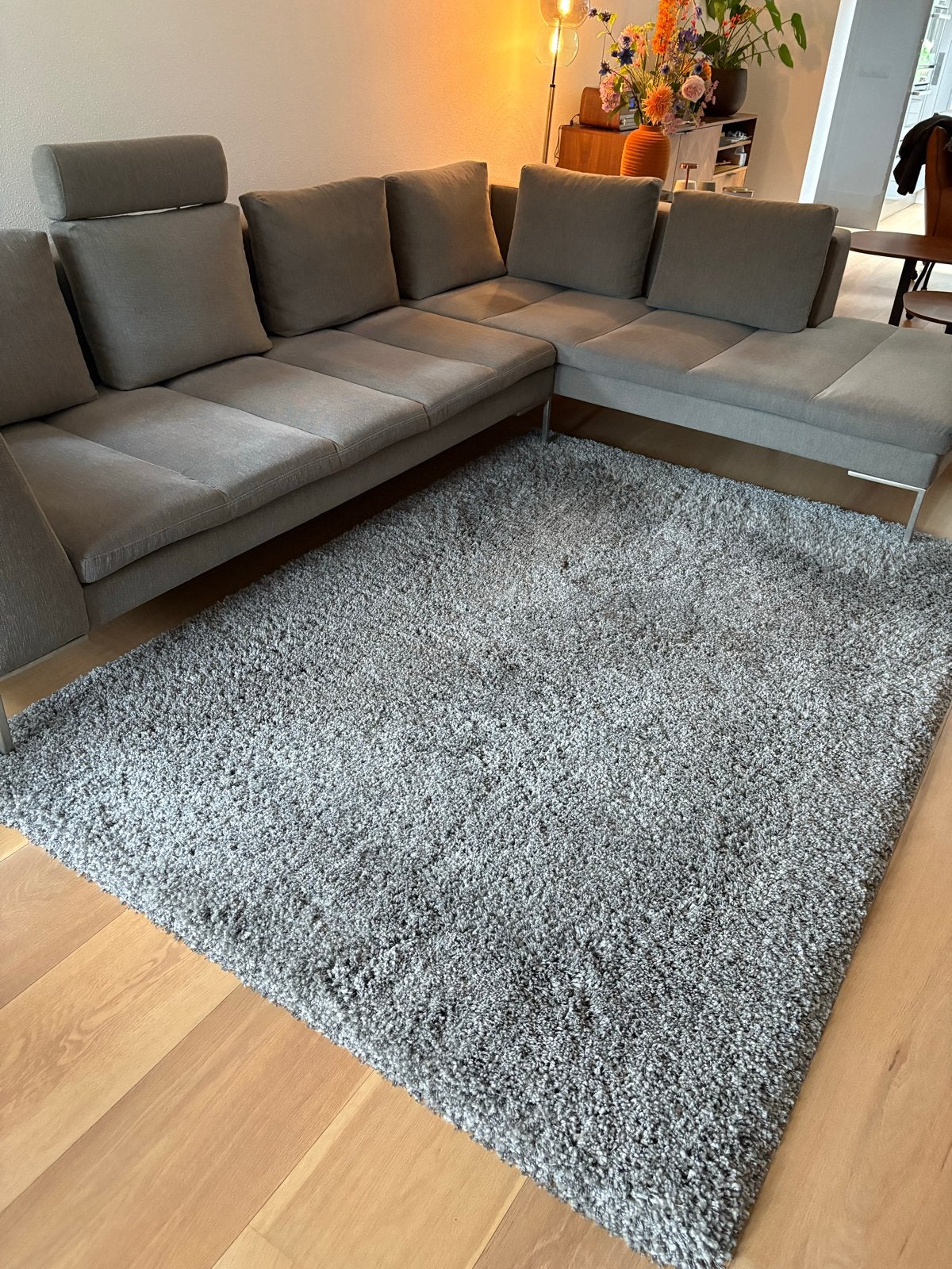 Grijs Kleed 160x230 cm - Vloerverwarming Geschikt, Ophalen, 150 tot 200 cm, 200 cm of meer, Grijs