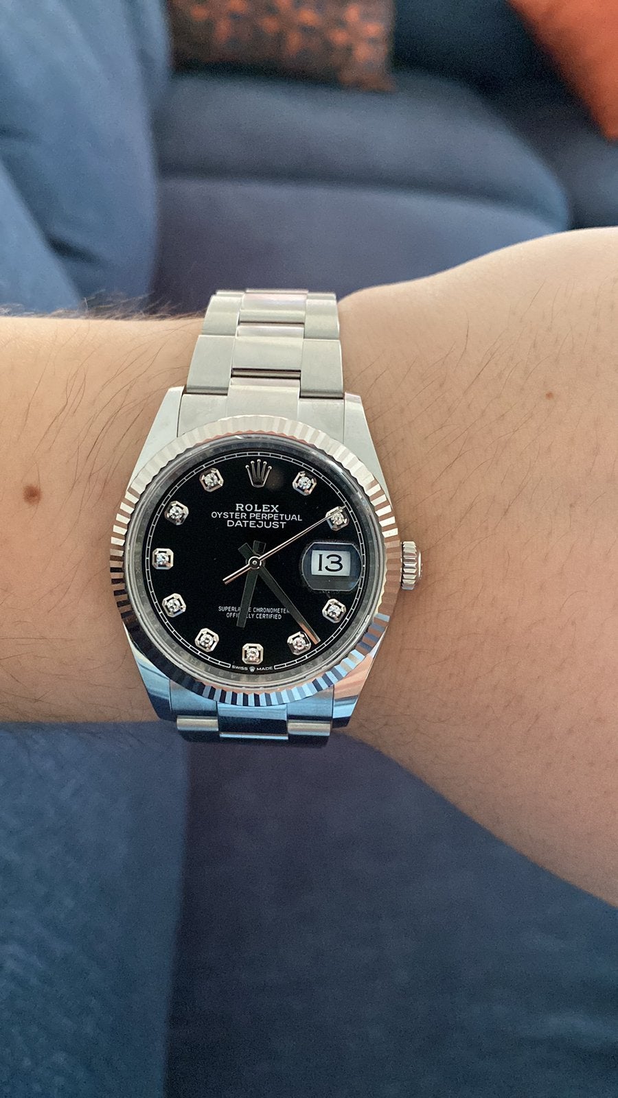 Rolex Datejust 36mm 126234 diamond dial, Ophalen, Zo goed als nieuw, Staal, Rolex