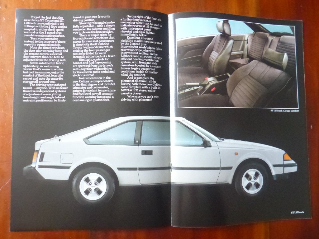 Toyota Celica 1982 brochure Engeland, Verzenden, Zo goed als nieuw, Toyota