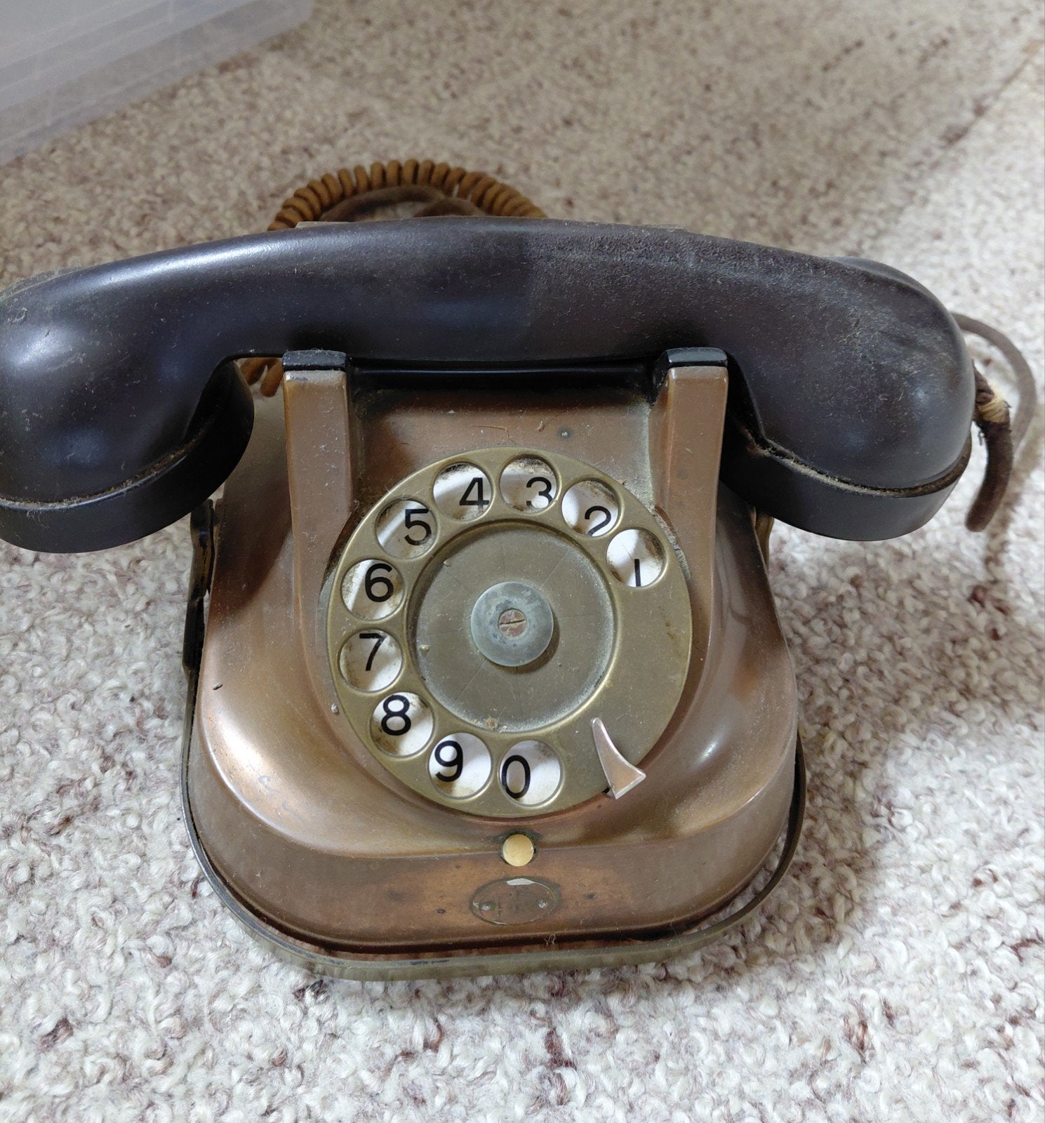 Mooie antieke koperen telefoon, Ophalen of Verzenden