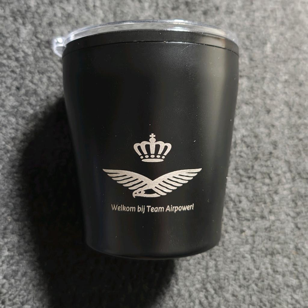 Drinkbeker Koninklijke Luchtmacht Team Airpower, Overige typen, Nieuw, Ophalen of Verzenden, Zwart