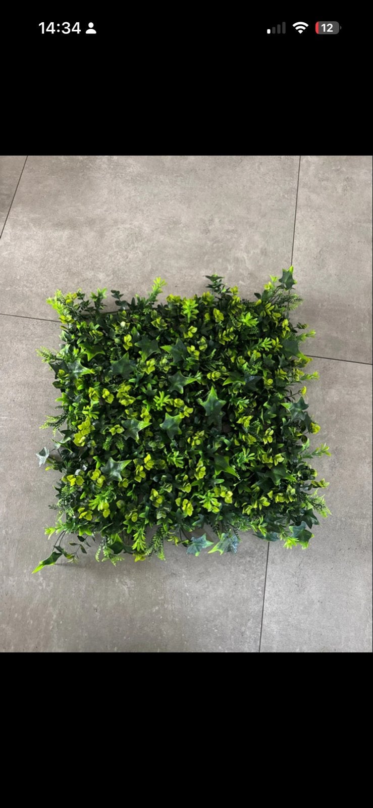 Kunsthaag 50x50 cm - Groene wanddecoratie, Ophalen, Binnen, Groen, Kunstplant