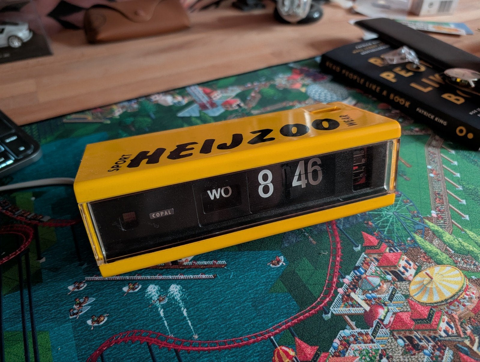 Vintage Copal Flip Klok - Gele Retro Wekker, Ophalen of Verzenden