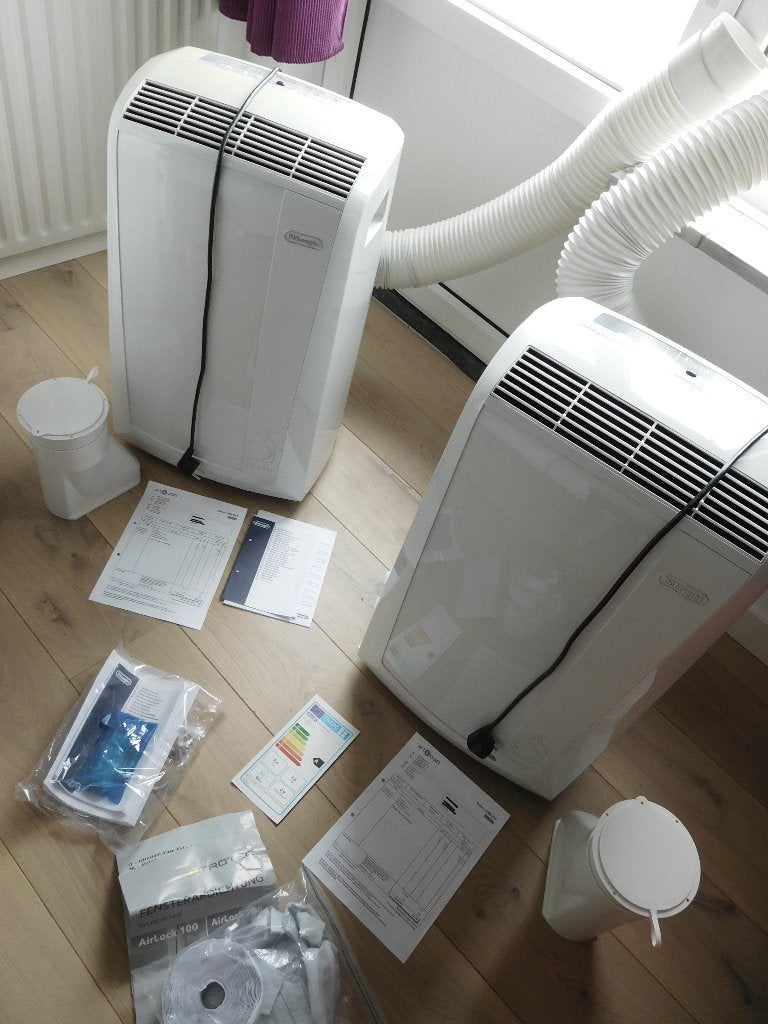 Delonghi Mobiele Airco 2x, Witgoed en Apparatuur, Ophalen, Gebruikt, Minder dan 60 m³, Energieklasse A of zuiniger