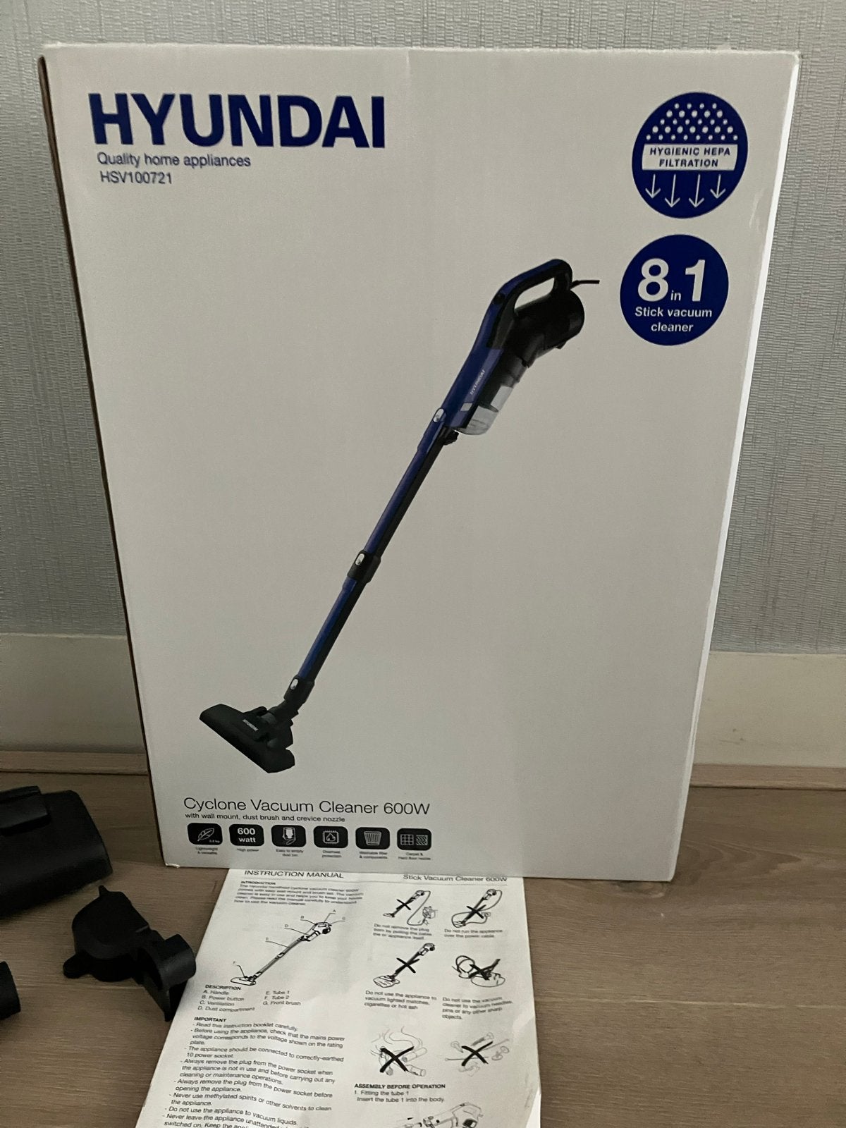 Hyundai Premium Steelstofzuiger HSV100721 - Zakloos, Ophalen of Verzenden, Zo goed als nieuw, Minder dan 1200 watt, Reservoir