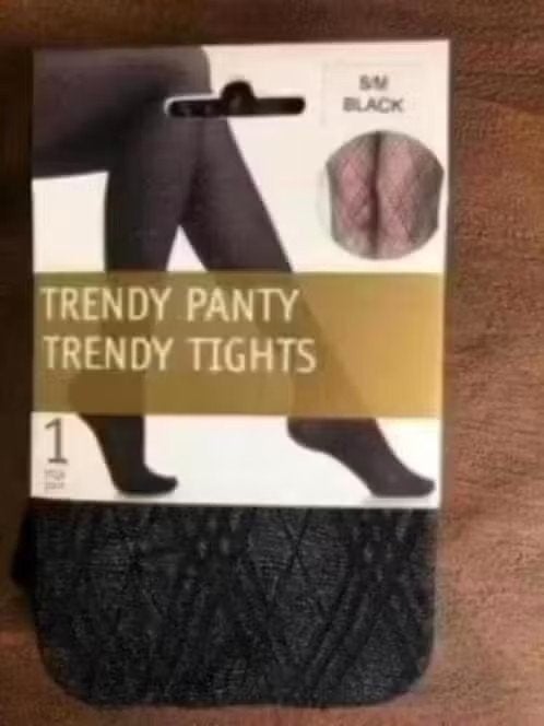 Nieuwe panty met print, Maat 36/38 (S), Verzenden, Zwart, Nieuw