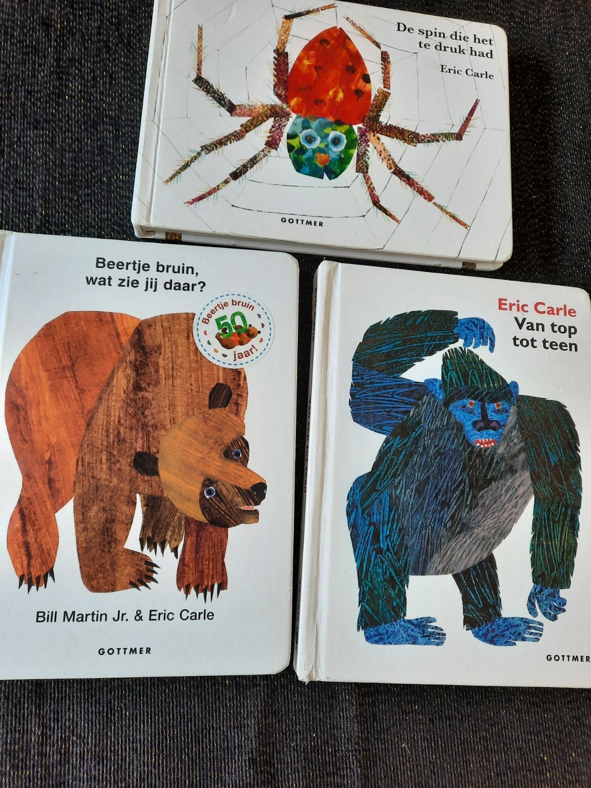 3 Eric Carle kartonboekjes voor kleine handjes, Ophalen of Verzenden, Zo goed als nieuw, 1 tot 2 jaar