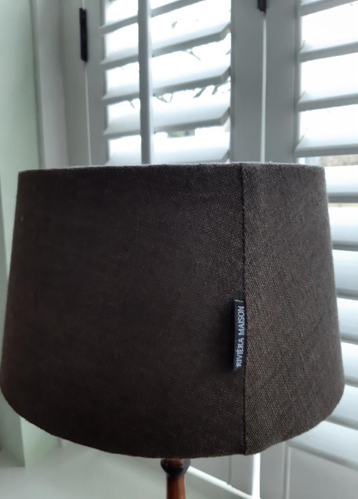 Riviéra Maison mooie linnen lampenkap, Bruin, Rond, Ophalen of Verzenden, Minder dan 25 cm