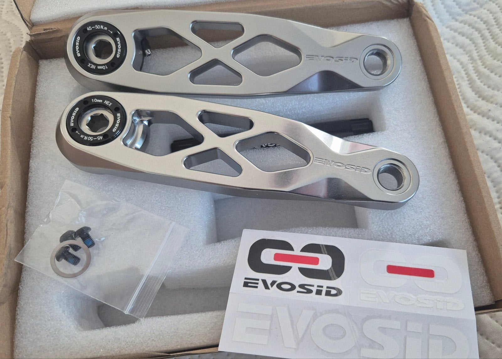 Evosid crankstel Titanium 160, Crankstel of Pedalen, Elektrische fiets, Ophalen of Verzenden, Zo goed als nieuw