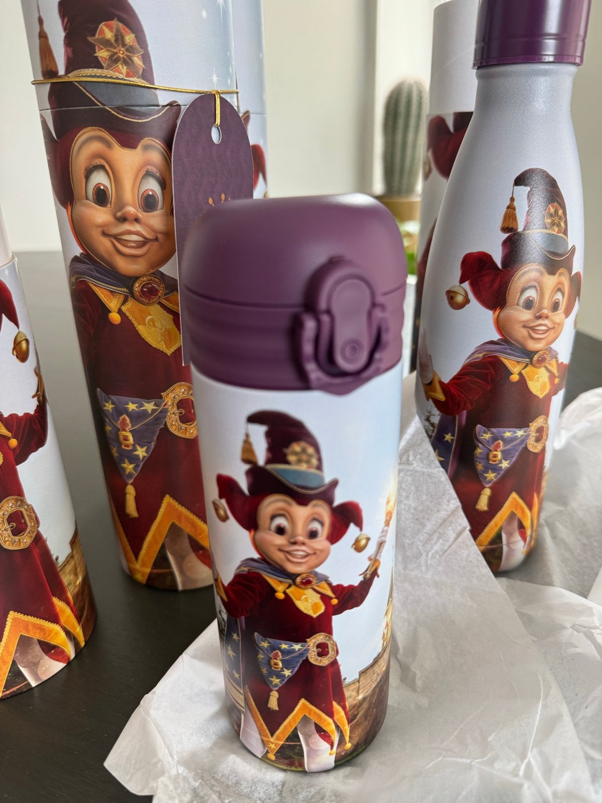 Efteling IZY waterflessen (3x 500ml) en drinkbeker (1x 350ml, Ophalen of Verzenden, Nieuw, Meerkleurig, Metaal