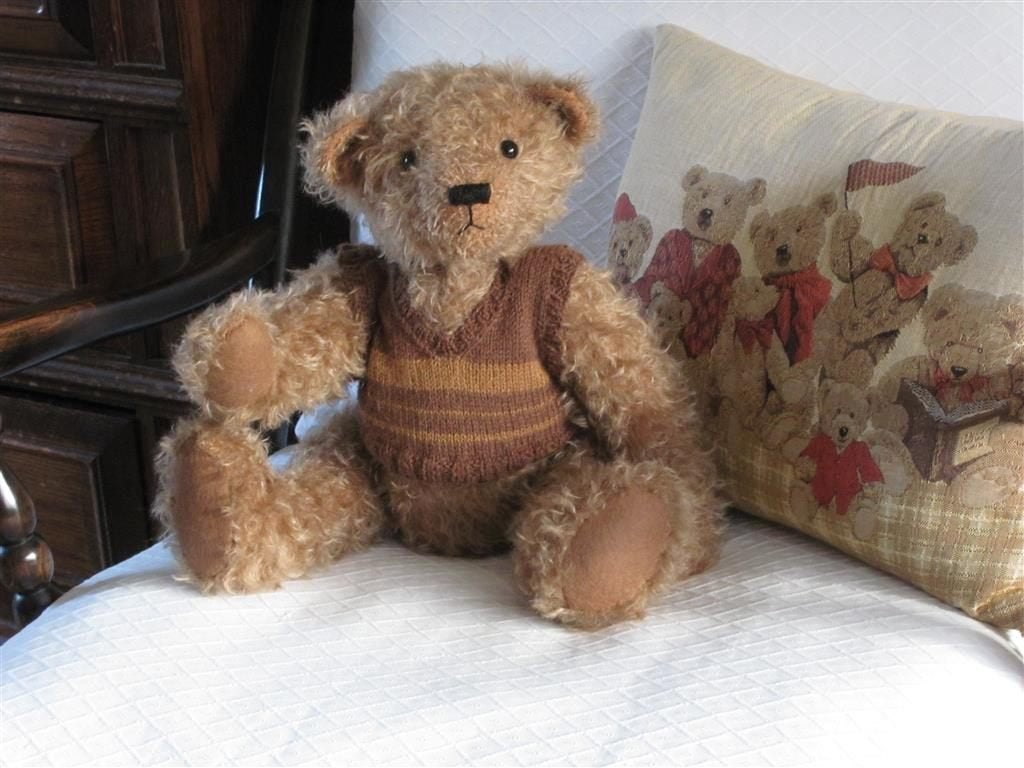 Jonathan handgemaakte teddybeer zoals weleer 45 cm met BROM, Ophalen of Verzenden, Nieuw, Stoffen beer, Overige merken