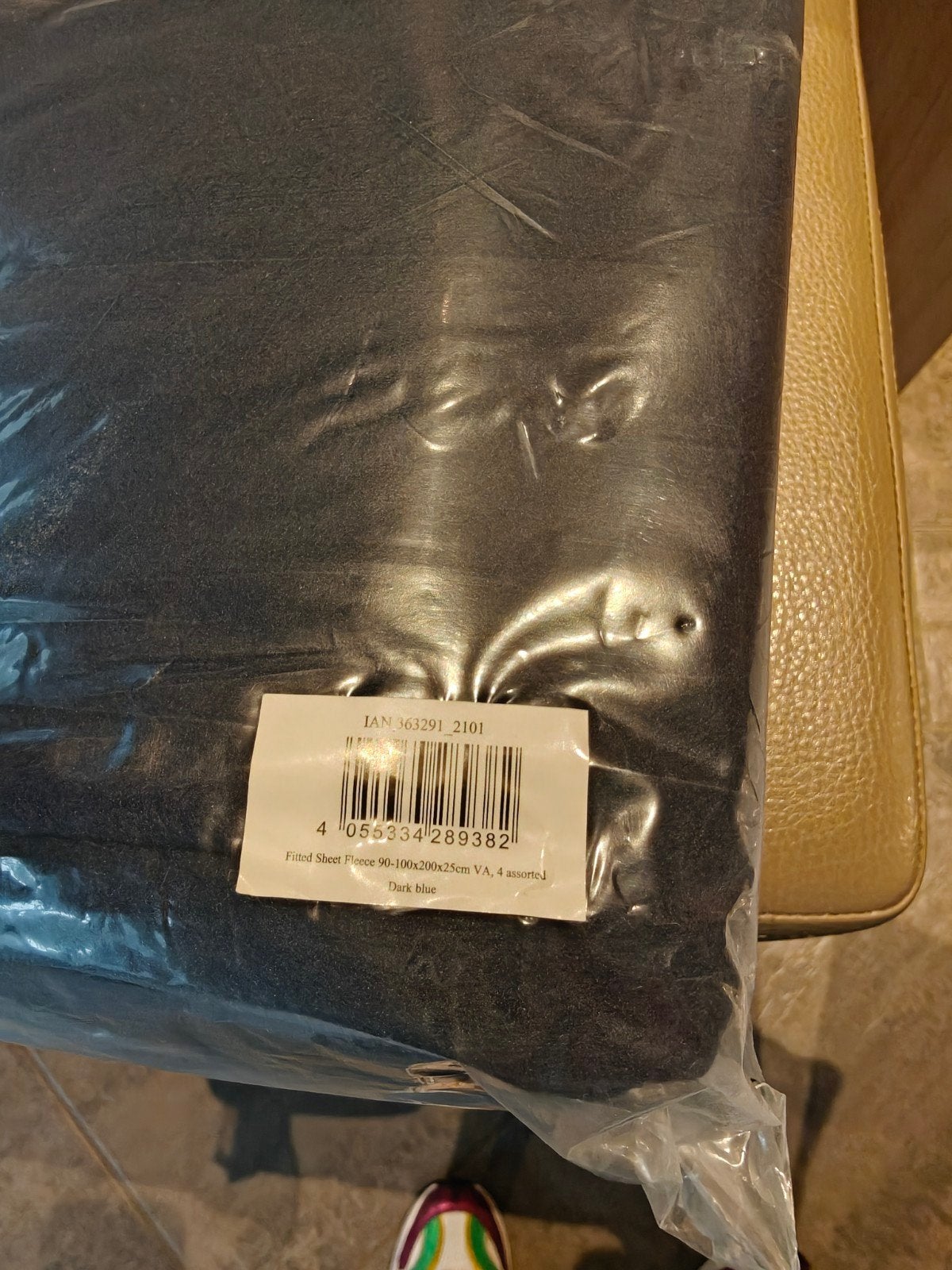 Donkerblauw en lichtgrijze fleece hoeslaken 90-100x200x25cm, Huis en Inrichting, Slaapkamer | Beddengoed, Eenpersoons, Blauw, Hoeslaken of Sloop