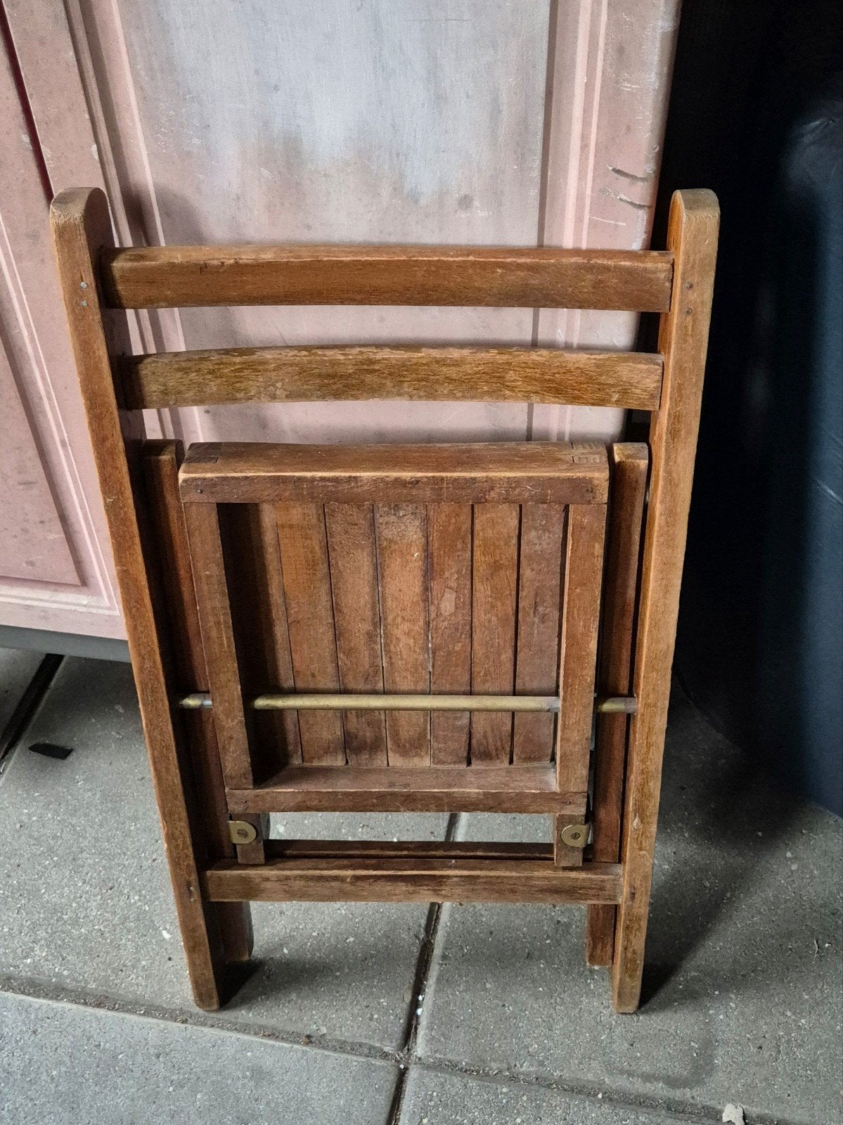 Vintage Hardhouten Klapstoeltje, Ophalen