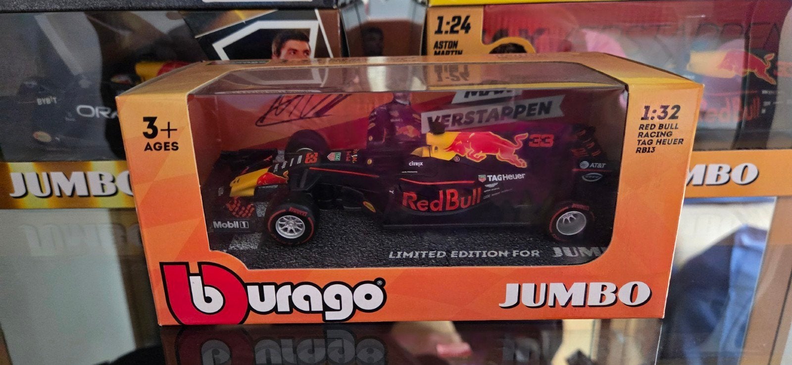 Max Verstappen Jumbo auto's 7 stuks - Nieuw en ongeopend, Hobby en Vrije tijd, Modelauto's | 1:43, Ophalen of Verzenden, Nieuw