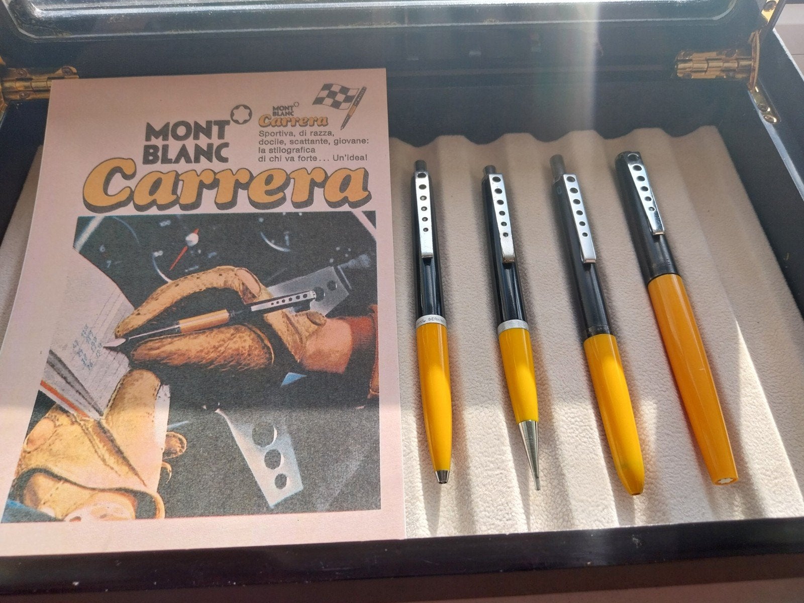Montblanc Carrera pennenset vulpen balpen potlood, Ophalen of Verzenden, Gebruikt, Pennenset, Mont Blanc