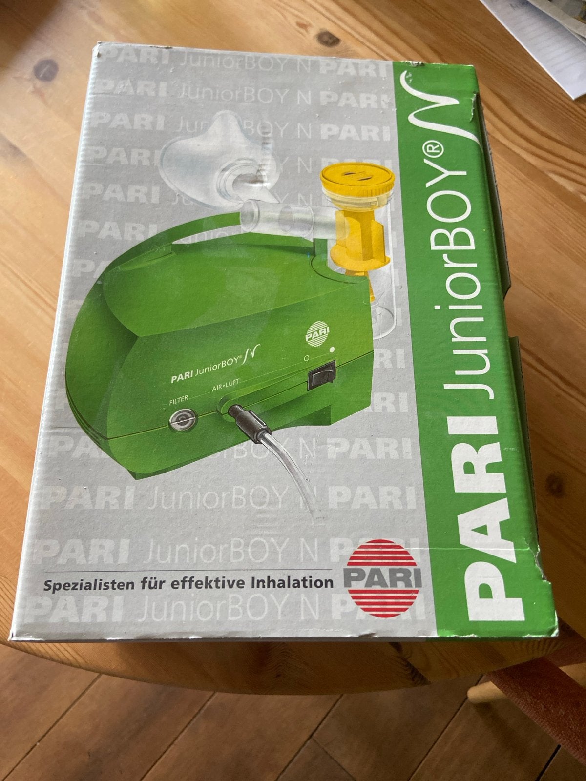 Pari JuniorBoy N Inhalator - Compleet in doos, Ophalen, Zo goed als nieuw, Overige typen