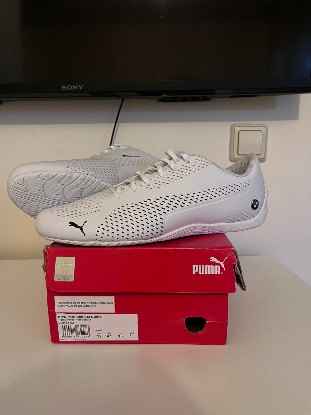 Puma BMW MMS drift cat 5 ultra II – nieuw in doos – maat 47, Kleding | Heren, Ophalen of Verzenden, Nieuw, Wit