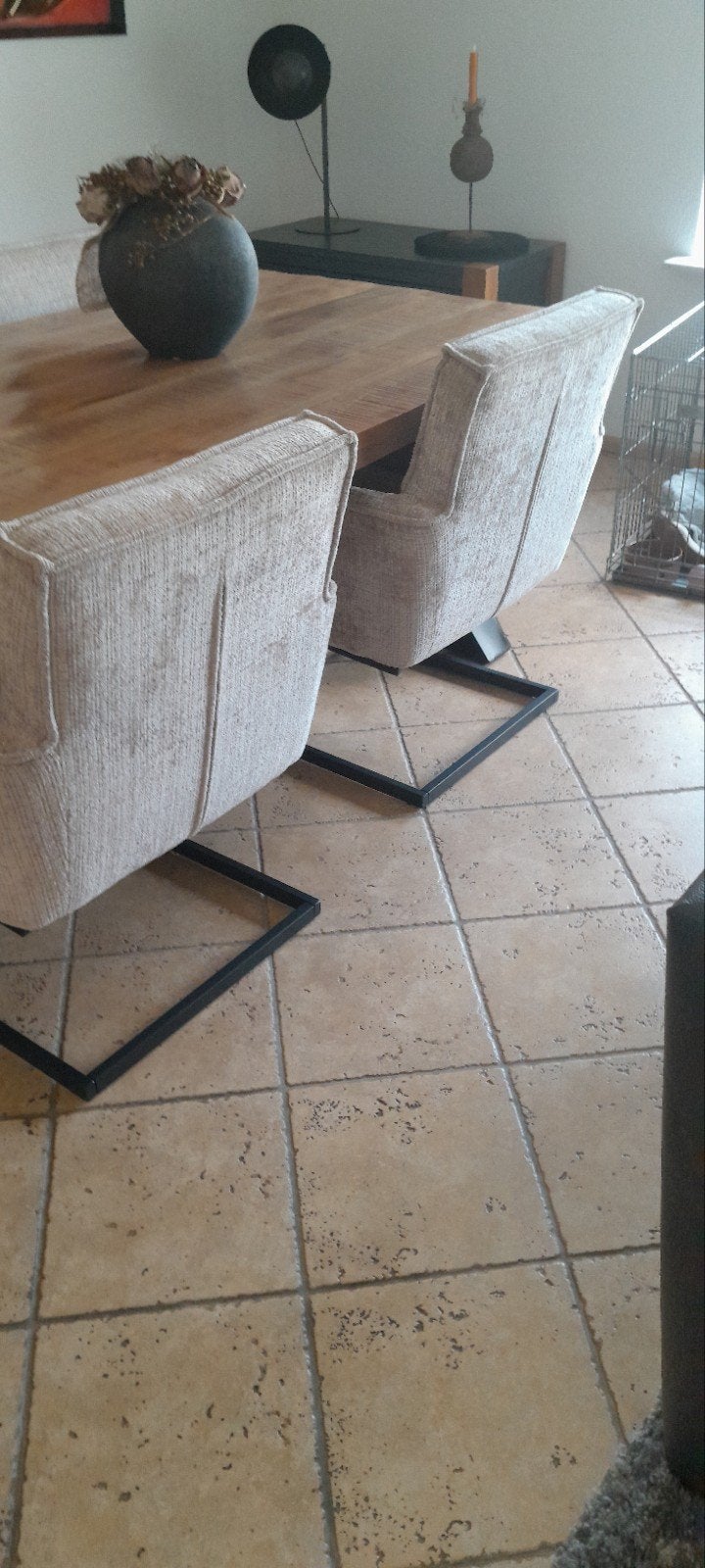 Vier nieuwe industriele eetkamerstoelen., Huis en Inrichting, Ophalen of Verzenden
