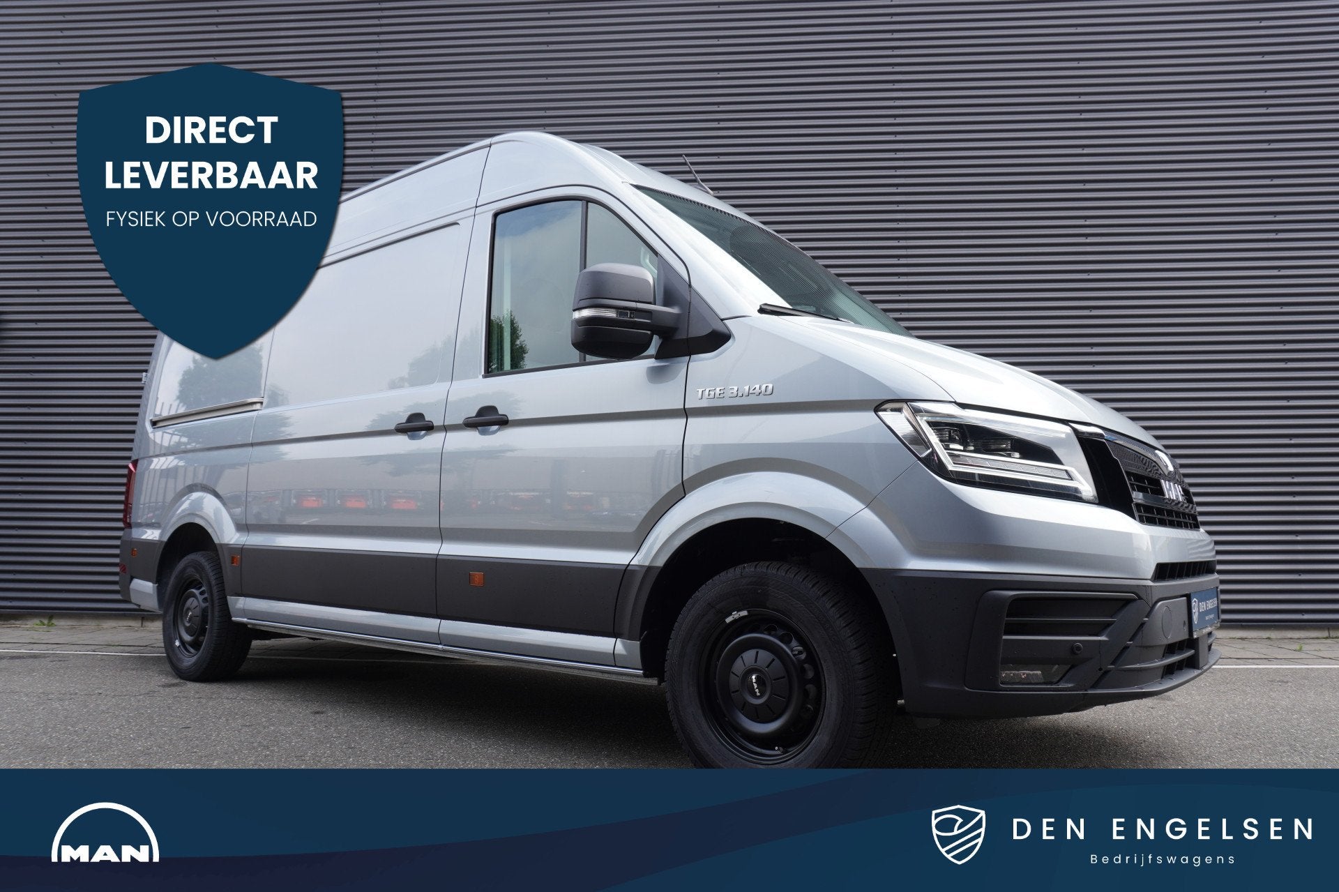 MAN TGE 3.140 L3H3 Aut FACELIFT Commander BOMVOL! | LED | NA, Auto's, Dealer onderhouden, Stof, Zwart, 4 cilinders