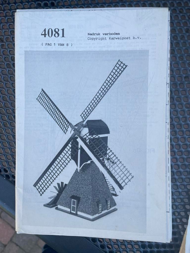 Werktekeningen wipwatermolen en poppenhuis, Verzamelen, Poppenhuizen en Toebehoren, Ophalen, Gebruikt, Overige typen