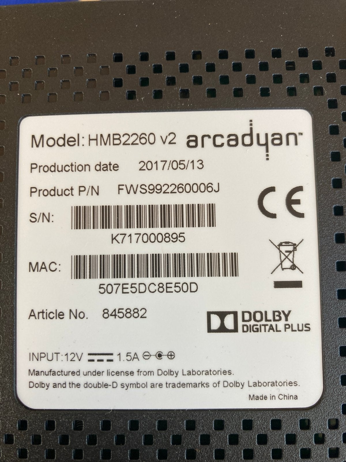 Arcadyan HMB2260 v2 Decoder - Digitale TV Ontvanger, Ophalen of Verzenden, Gebruikt, Decoder