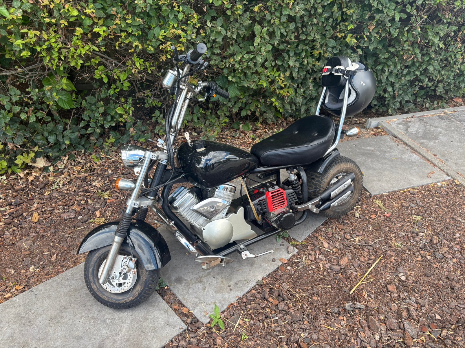 Chopper mini bike, Ophalen, Zo goed als nieuw, Benzinemotor