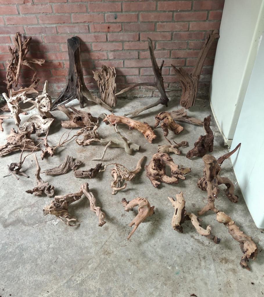 Kienhout, Aquariumhout & Spiderwood 2, Ophalen, Zo goed als nieuw, Plant(en), Steen of Hout