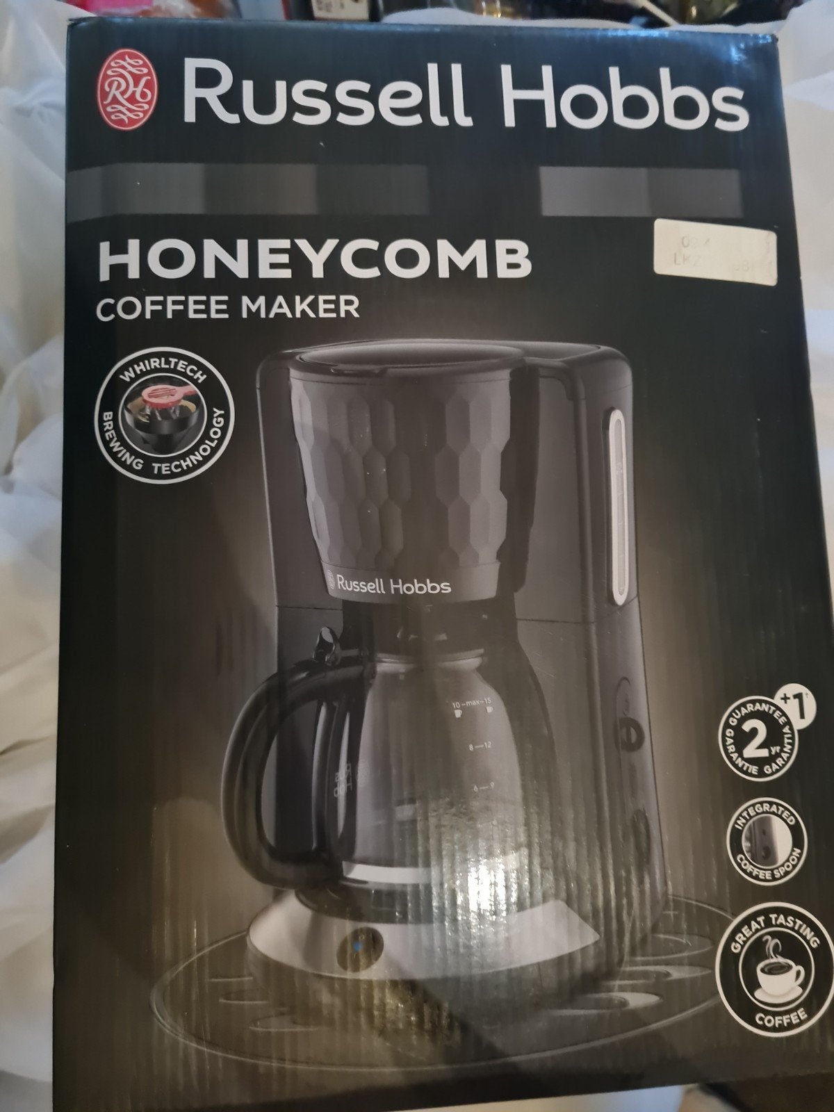 Russell Hobbs Honeycomb Koffiezetapparaat Zwart, Witgoed en Apparatuur, 10 kopjes of meer, Gemalen koffie, Ophalen of Verzenden