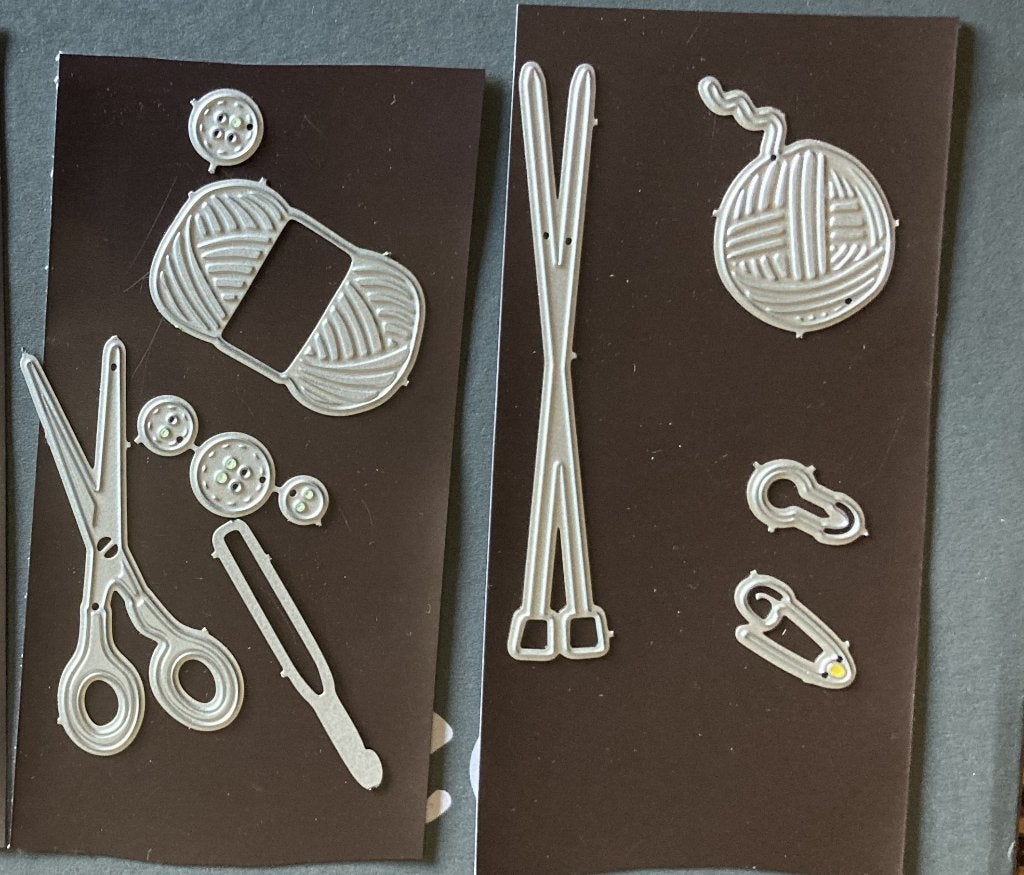 2 setjes snijmallen breien 1 keer gebruikt, Hobby en Vrije tijd, Kaarten | Zelf maken, Ophalen of Verzenden, Nieuw, Overige thema's