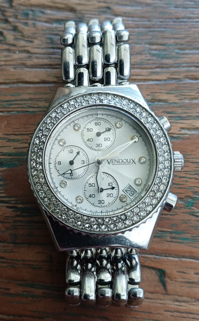Chique Vendoux Horloge Polshorloge voor € 50, Staal, Gebruikt, Polshorloge, Ophalen