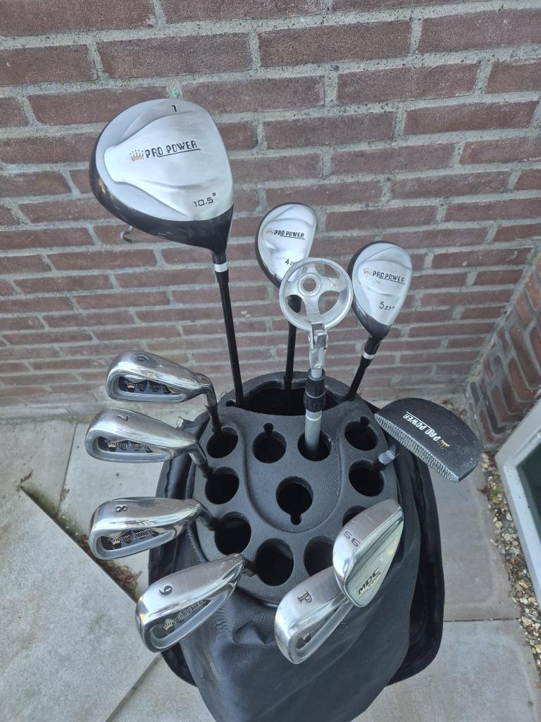 Golfset heren graphite incl golftas locked cartbag €159,-, Ophalen of Verzenden, Zo goed als nieuw, Set