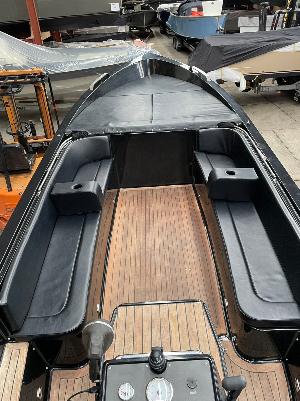 Cooper 745 sloep kussenset zwart leer, Watersport en Boten, Ophalen, Zo goed als nieuw, Interieur en Kussens