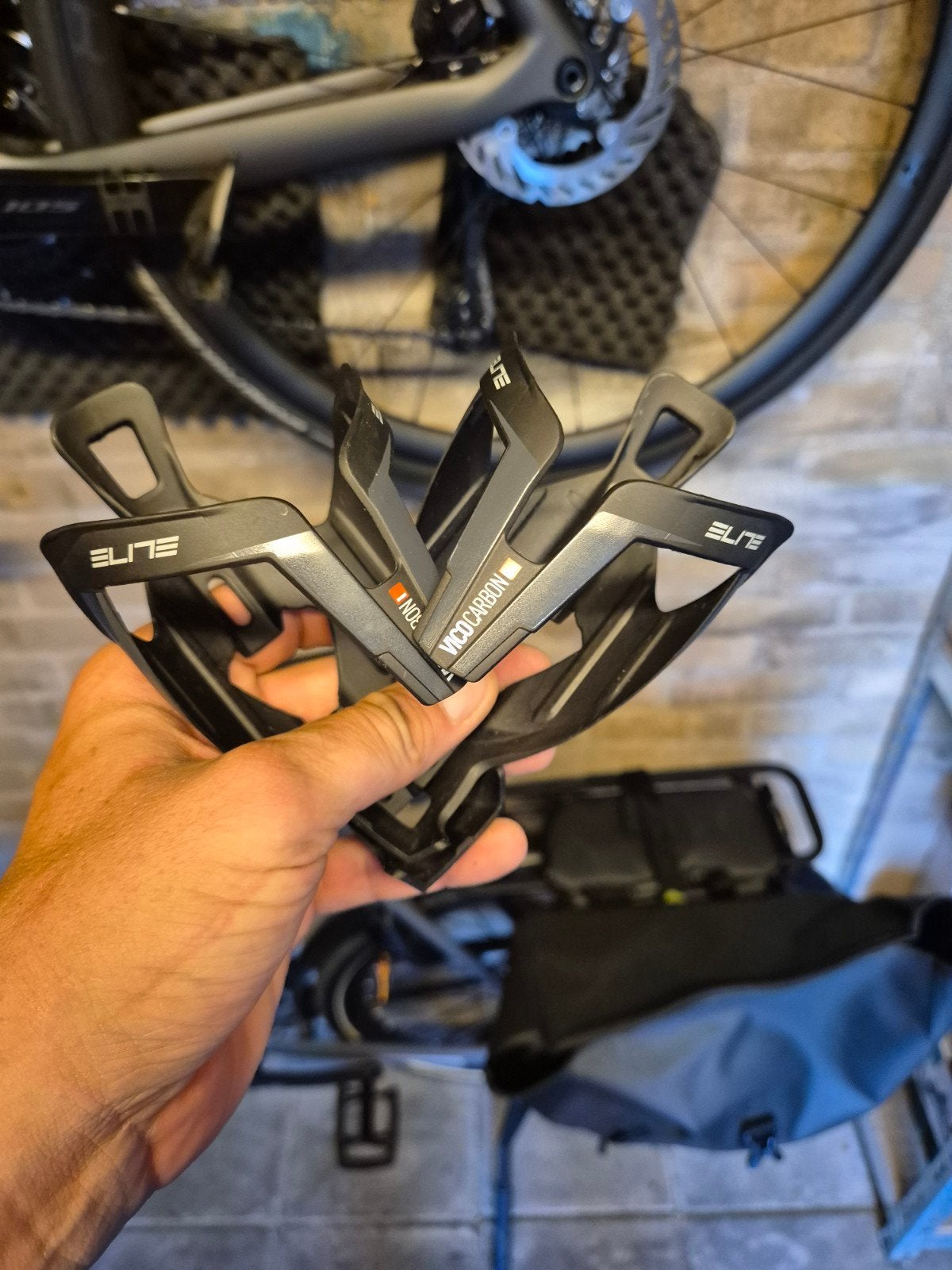 Z.G.A.N Elite Vico Carbon Bidonhouders - Set van 2, Ophalen of Verzenden, Gebruikt, Elite