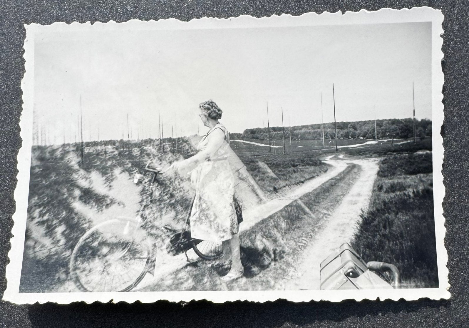 Oude foto 1955 zendmasten veld radio Kootwijk, Ophalen of Verzenden, 1940 tot 1960, Gebruikt, Overige onderwerpen