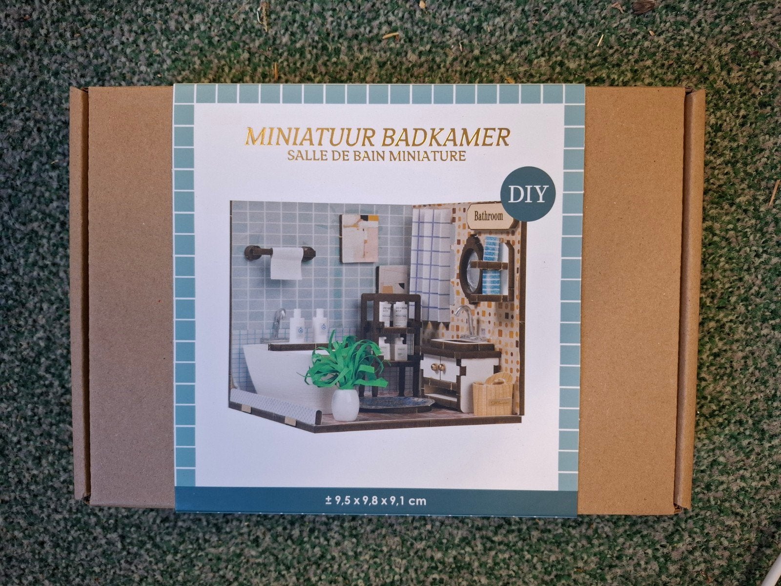 DIY Miniatuur Badkamer Knutselset - Nieuw in doos, Hobby en Vrije tijd, Overige thema's, Nieuw, Knutselset, Hout