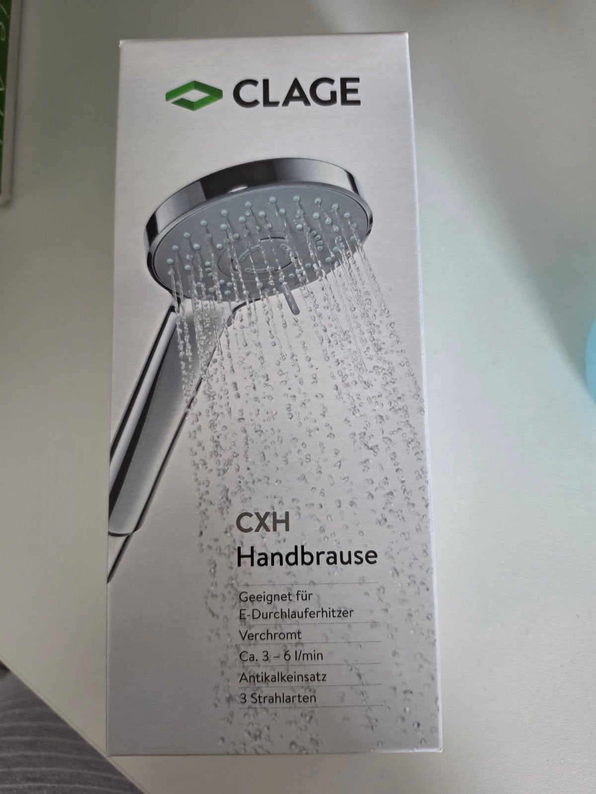 CLAGE CXH Handdouche - Nieuw in verpakking, Ophalen of Verzenden, Nieuw, Chroom, Douche