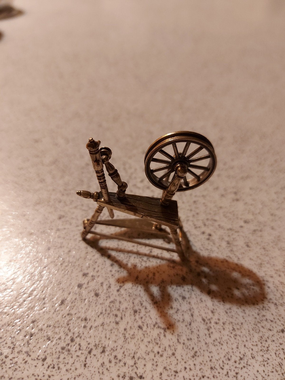 zilver miniatuur spinnenwiel, Ophalen of Verzenden, Zilver
