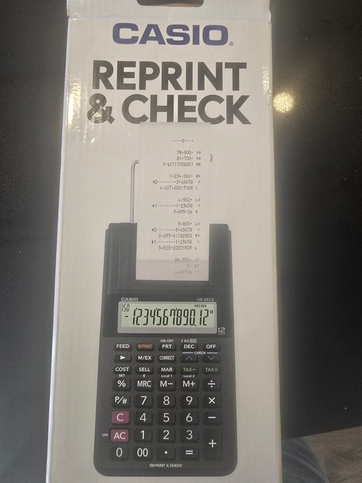 Casio rekenmachine/kassa, Ophalen