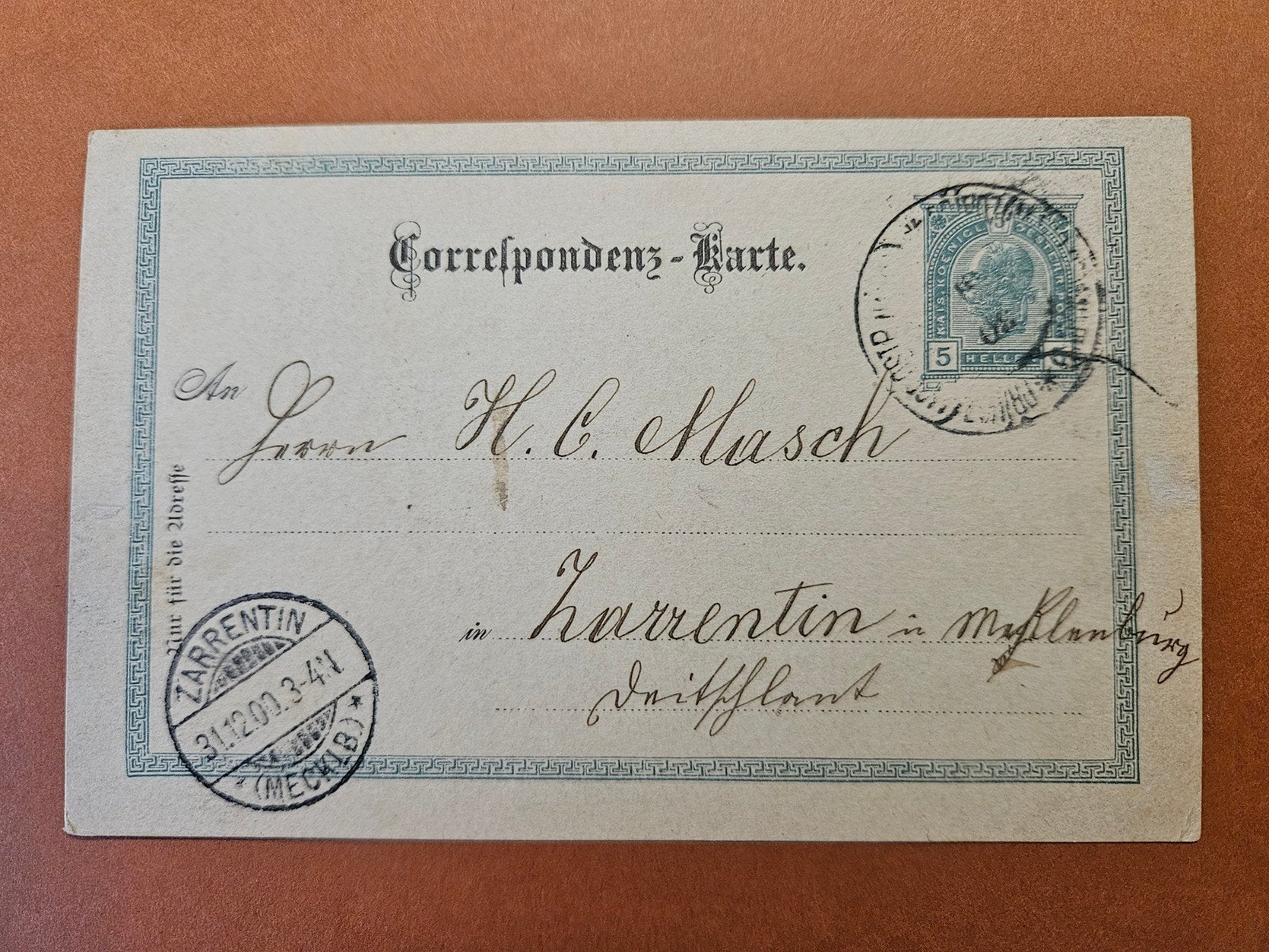 71) briefkaart 31/12/1900, Postzegels en Munten, Ophalen of Verzenden, Briefkaart