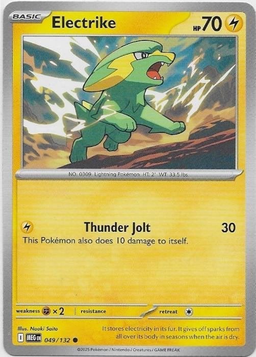 Mega Evolution,  Electrike [common] 49/132, Verzenden, Nieuw, Losse kaart