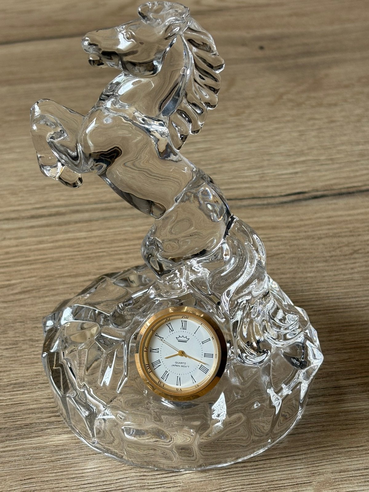 4 glazen paarden beelden van 17 cm hoog, Antiek en Kunst, Ophalen of Verzenden