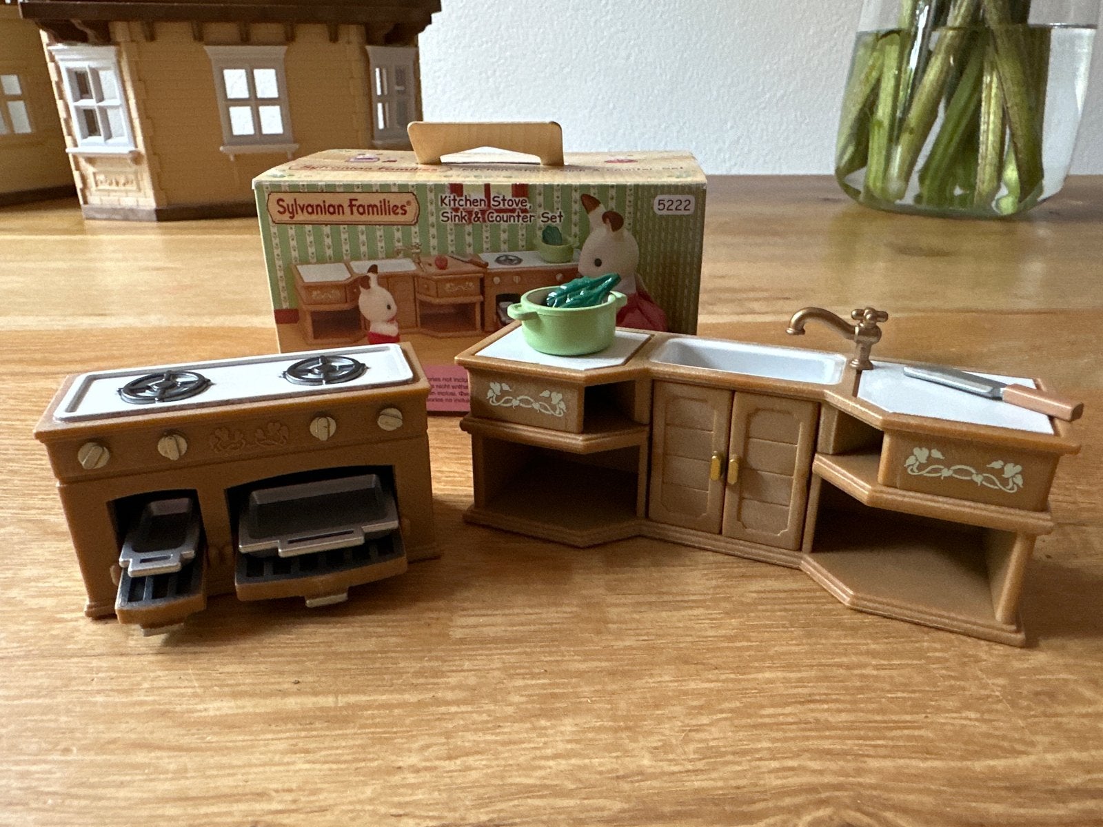 Sylvanian Families Keukenfornuis, Spoelbak & Aanrecht Set, Ophalen of Verzenden, Zo goed als nieuw, Jongen of Meisje