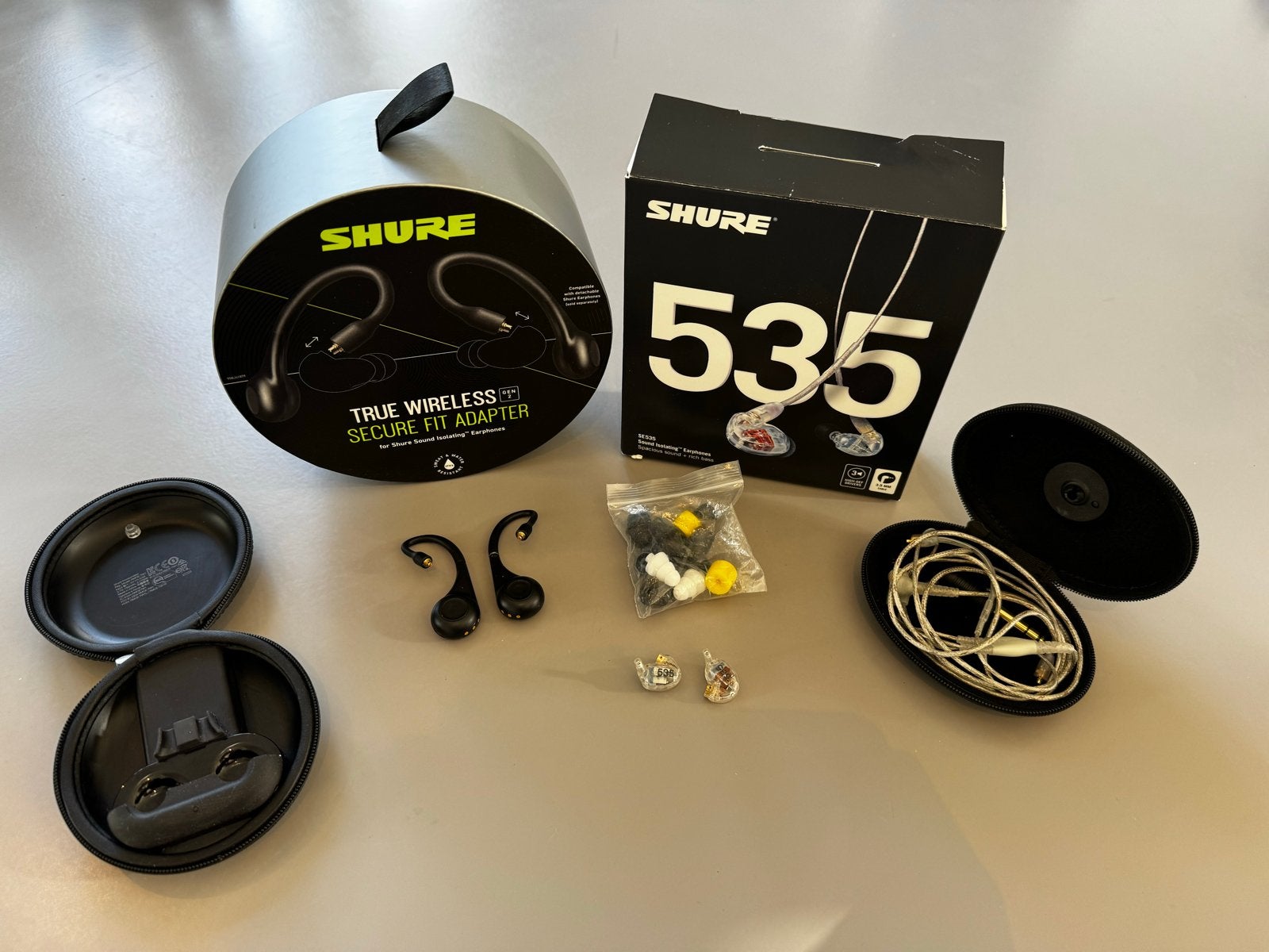 Shure SE535 In-ear met True Wireless gen2 adapter, In-ear, Gebruikt, Shure, Ophalen of Verzenden
