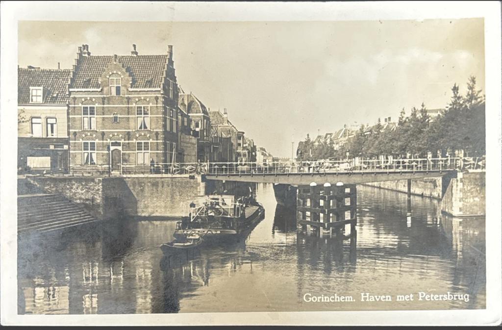 Gorinchem, haven met Petersbrug, Ophalen of Verzenden, 1940 tot 1960, Gelopen, Zuid-Holland