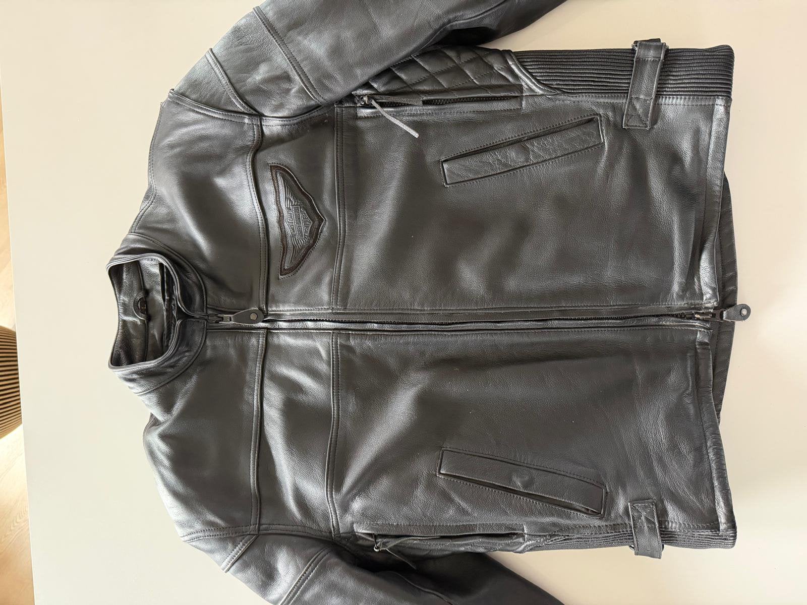 Harley Davidson leren heren motor jack maat L, Motoren, Ophalen, Tweedehands, Heren, Jas | leer